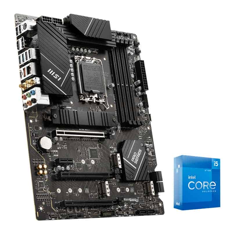 MSI PRO Z790-P WIFI + Intel Core i5-12600K Motherboard Bundle